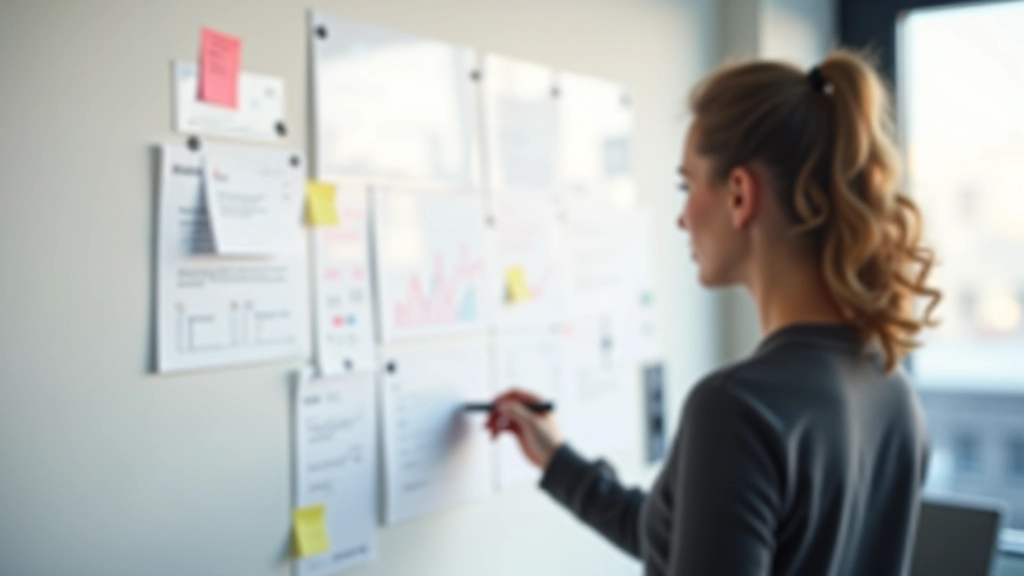 Designer at whiteboard sketching accessible form layout with annotations