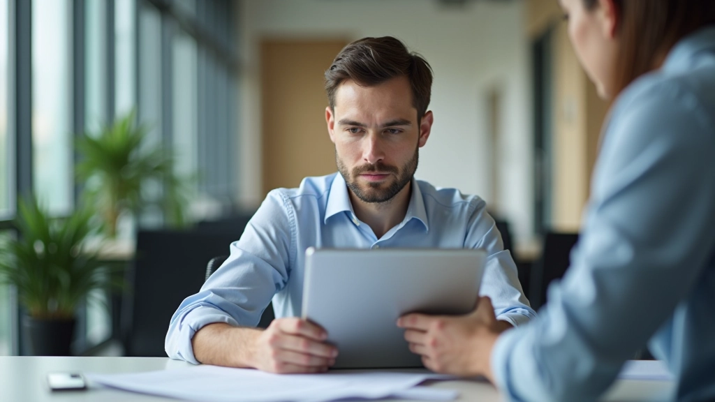 Person reviewing accessibility checklist on tablet with checklist items visible